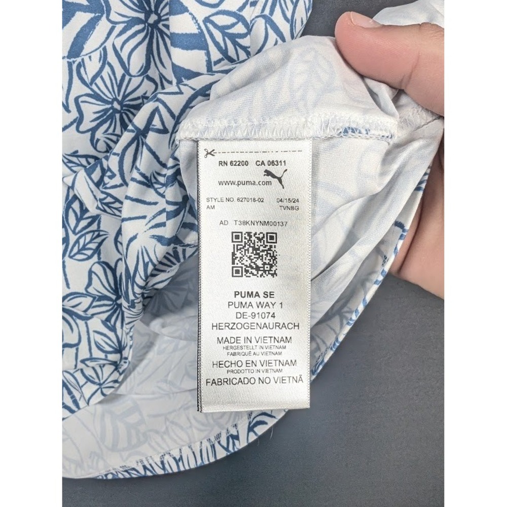 Puma Golf Sleeveless Polo Women's XXL Floral Cloudspun Athletic Pickleball NEW - Picture 7 of 9